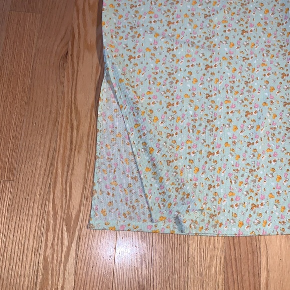 Vero Moda Lime Green Floral Maxi Skirt Medium - Picture 8 of 9